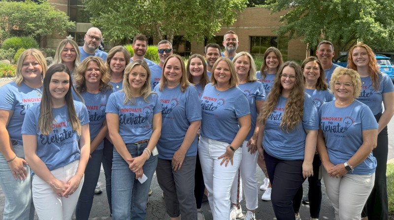 Marketing and sales team group photo