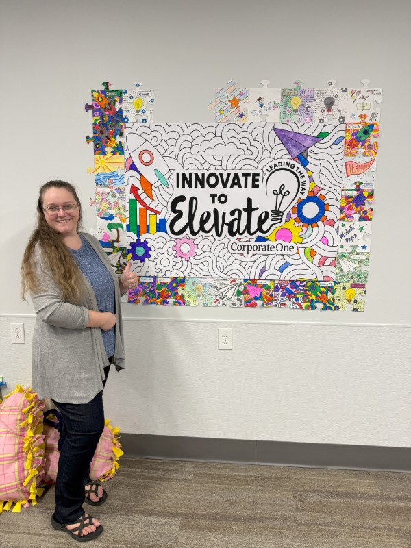 Innovate puzzle pieces on wall