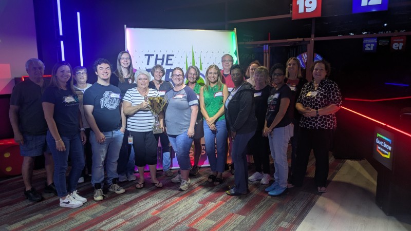 Game show team group photo